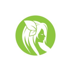 Natural spa logo icon illustration