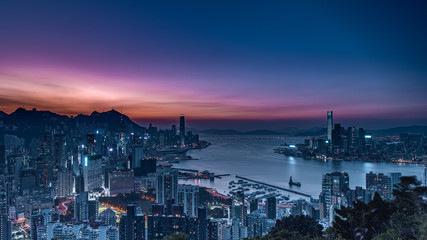 Sunset over Hong Kong Skyline 1