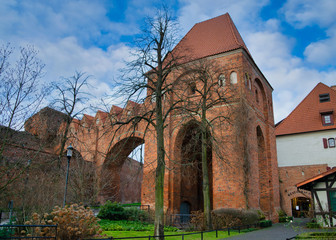 Fototapeta na wymiar Teutonic Castle ruins and fortifications torun