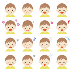 幼児 表情 アイコン / vector eps
