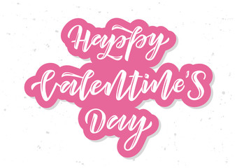 Happy Valentine's day hand drawn lettering