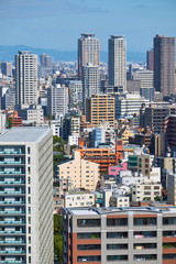 Skyscrapper center of Tennoji district. Osaka. Japan