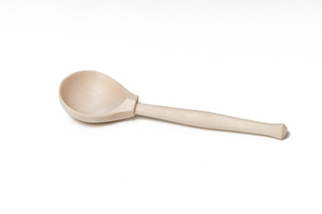 wooden spoon blank for design on white background