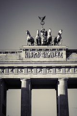 Detail of Brandenburg Gate in Berlin