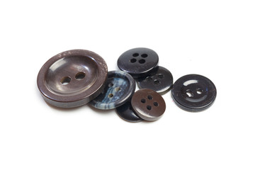 Buttons for clothes on white background using for concept of Button Day. - Image