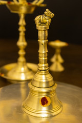 Pooja bell used to make divine sound during the prayers offered to god.