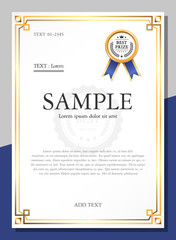 Fototapeta premium Highly simple design certificate listing