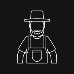 Farmer icon - vector farmer avatar or symbol