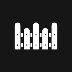 Fence icon, modern minimal flat design style