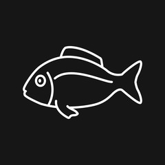 Fish Icon, vector illustration for design