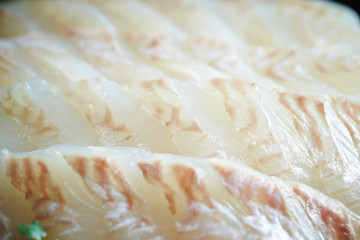 Sashimi, fresh raw fish dish 