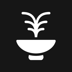 Fountain icon, vector illustration fountain with water splash