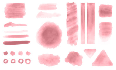 Rose Watercolor blot shapes