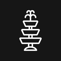 Fountain icon, vector illustration fountain with water splash