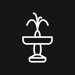Fountain icon, vector illustration fountain with water splash