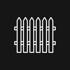 Fence icon, modern minimal flat design style