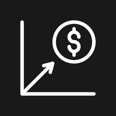 Growth icon, business infographic icon, vector growth symbol