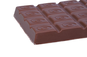 milk chocolate brocken isolated on the white