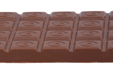 milk chocolate brocken isolated on the white