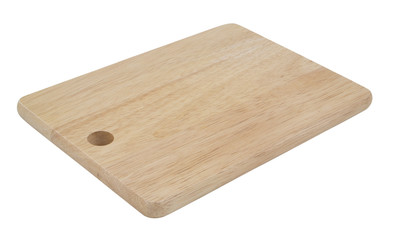Wooden kitchen board isolated on white 