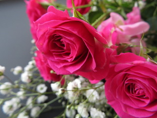 ピンク系の花束