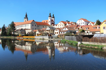 Fototapeta na wymiar Beautiful view of Telc city, South Bohemia