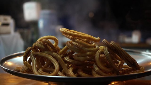 Churros dulce t&iacute;pico de Espa&ntilde;a y M&eacute;xico HD