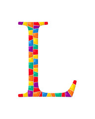 Letter L vector mosaic