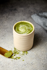 Morning cup match latte