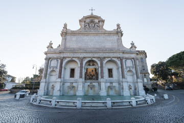 Fototapeta premium The Fontana dell'Acqua Paola is a monumental fountain located on the Janiculum Hill, in Rome, built in 1612.
