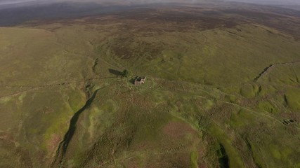 Top Withens a ruined farmhouse near Haworth, West Yorkshire, England,which is said to have been the inspiration for the location of the Earnshaw family house Wuthering Heights