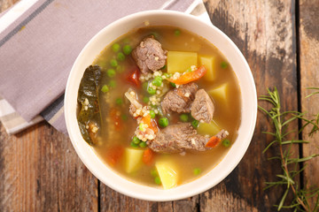 beef with vegetable and broth- traditional beef soup