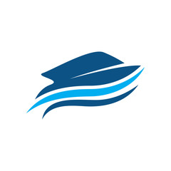 Cruise Ship Logo Simple Template vector icon design