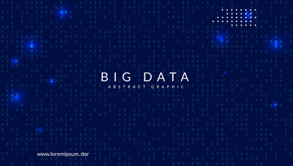 Big data concept. Digital technology abstract background. Artificial intelligence and deep learning. Tech visual for industry template. Modern big data concept backdrop.