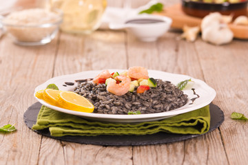 Squid ink risotto.