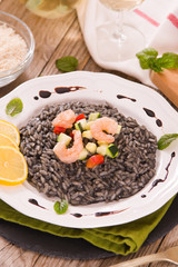 Squid ink risotto.