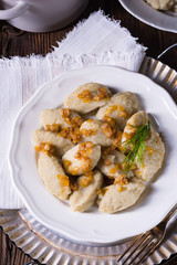 Szare kluski, Polish dumplings with sauerkraut