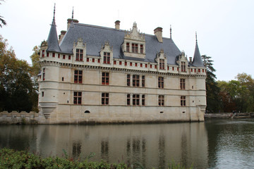 renaissance castle in azay-le-rideau (france) 