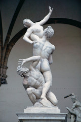 Naklejka premium The Rape of the Sabine Women, Florence, Tuscany, Italy