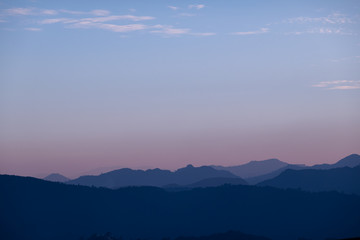Sunset over of Misty Hills