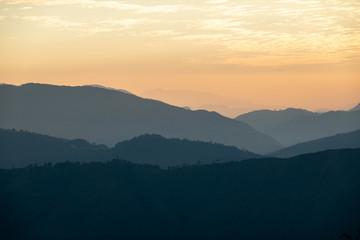 Sunset over of Misty Hills