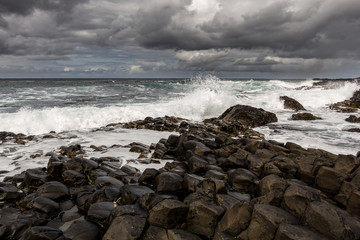 Giants Causeway coast. Antrim, Northern Ireland.