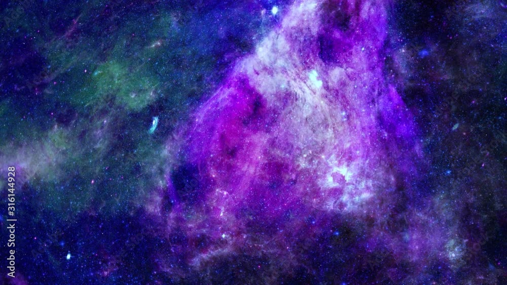 Wall mural animation view to travelling across the universe in moving