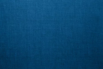 Tuinposter Blauwe linnen stof achtergrond of textuur © OneClic