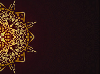 Abstract banner design. Vintage decorative elements. Elegant background with hand drawn elements. Islam, indian ethnic motifs. Vector illustration.