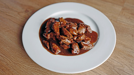 goulash of venison meat