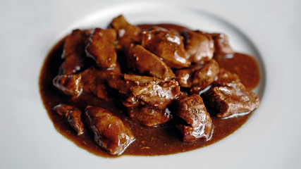 goulash of venison meat