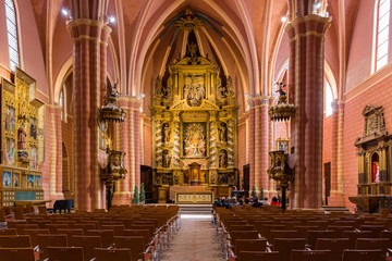 Fototapeta na wymiar Interior view of the church San Pedro de los Francos, Calatayud, Aragon, Spain 