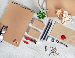Blank vintage stationery and corporate identity template. For design presentations and portfolios....