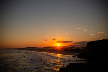 sunset on the beach